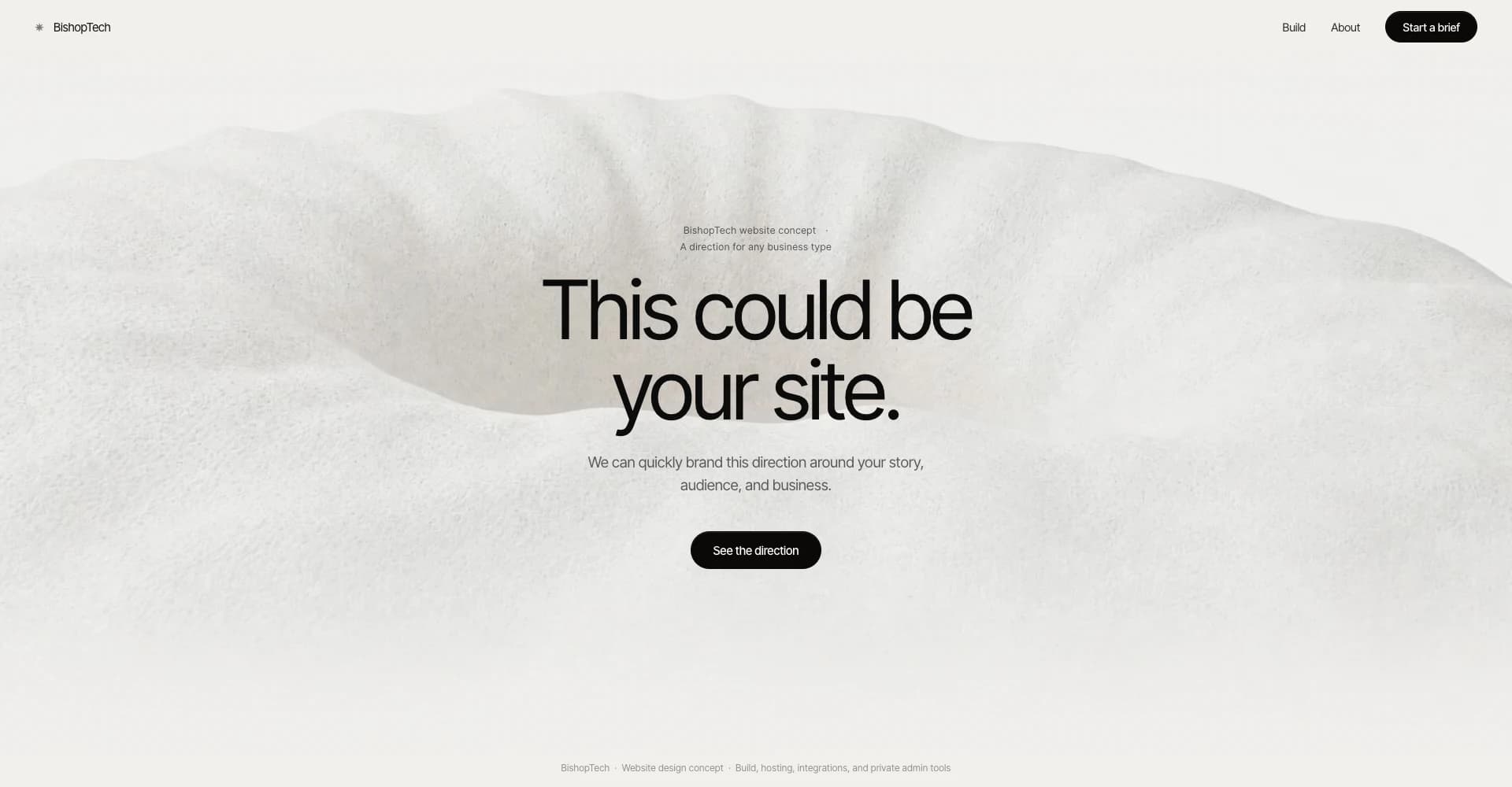 Cast & Render landing page preview